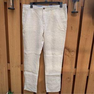 DENIM & CO. NWOT. 100% Linen. Light tan/sand color. W38/L32. Slim.